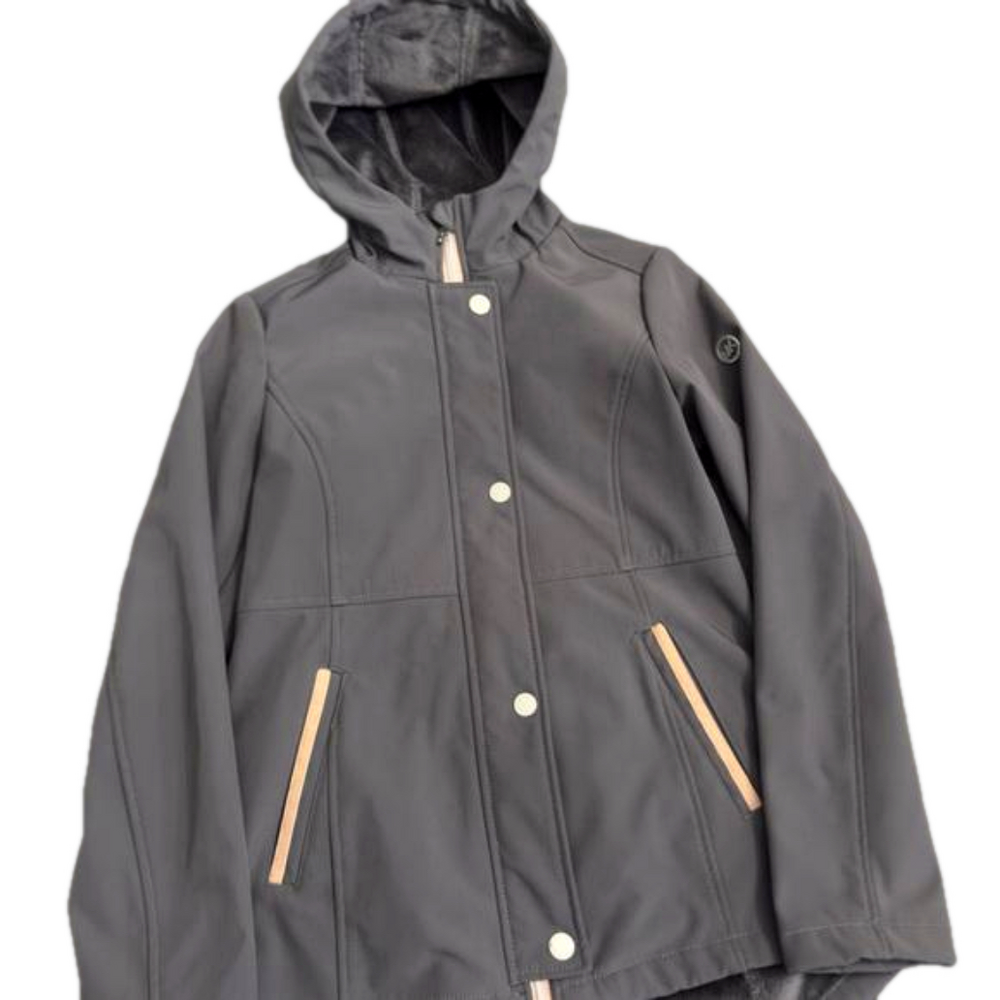 Michael Kors Girls Hooded Soft Shell Jacket – Gray Youth Jacket - Picture 2 of 12